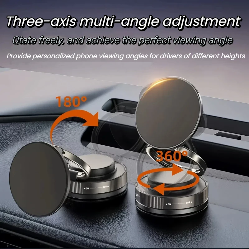 

Strong Magnetic Car Phone Holder 360°Rotation Vacuum Adsorption Suction Bracket Foldable Phone Mount For Car/Desk/Bathroom