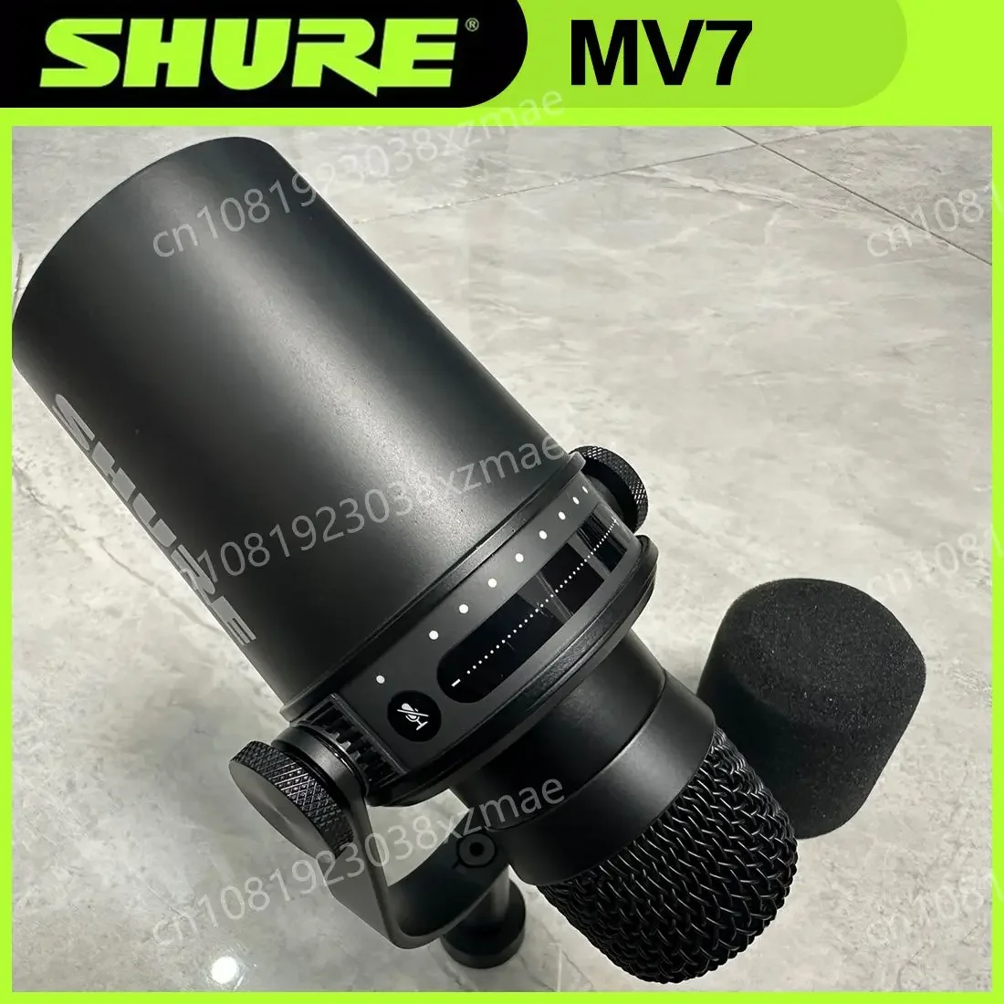 Original SHURE MV7 Hybrid USB/XLR Dynamic Microphone Outdoor Live Selectable Frequency Response Built-in Sound Card Microphone