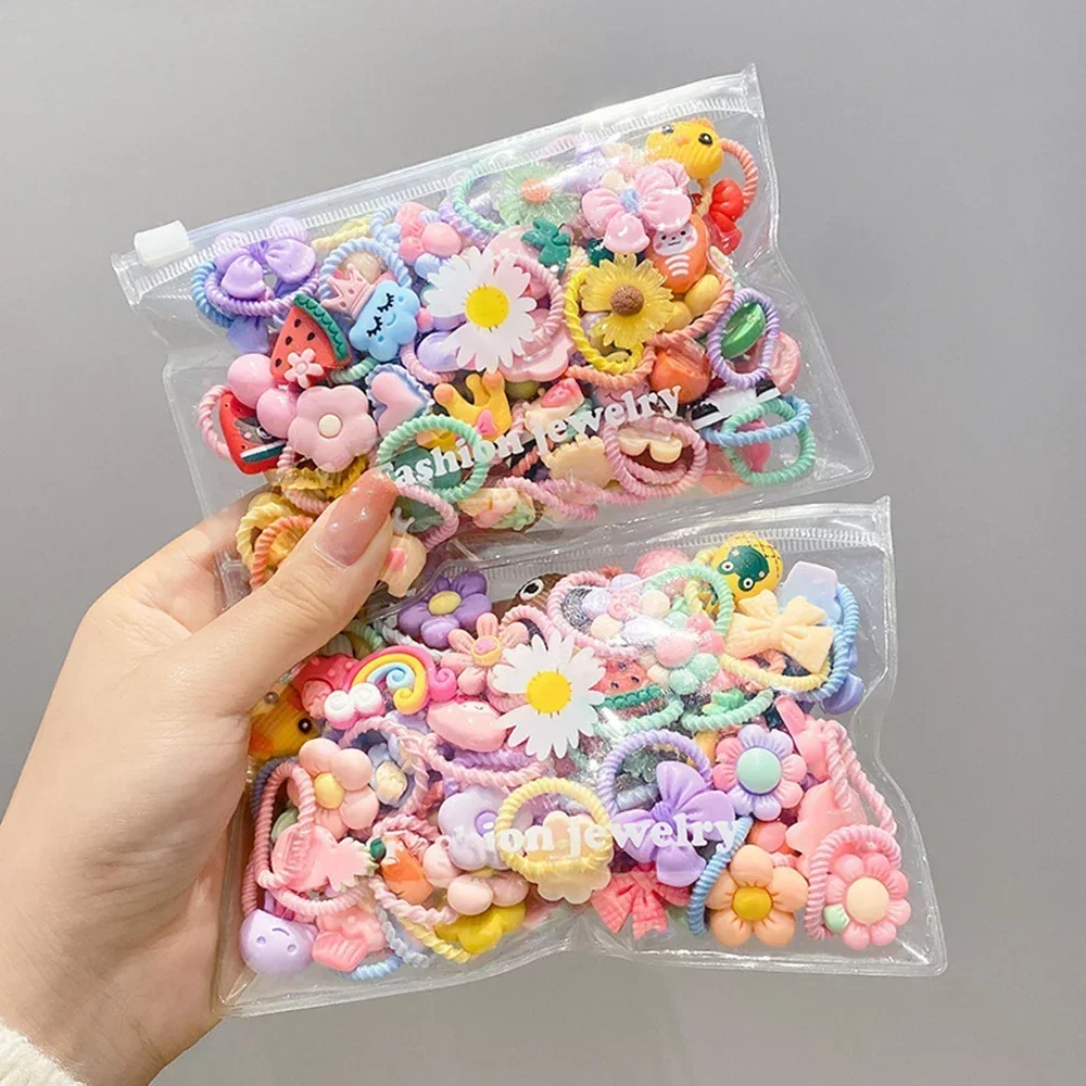 10PCS/Set Children's Rubber Band Does Not Hurt The Hair Elastic Good Girl Baby Head Rope Small  Chirp Scrunchies Headdress