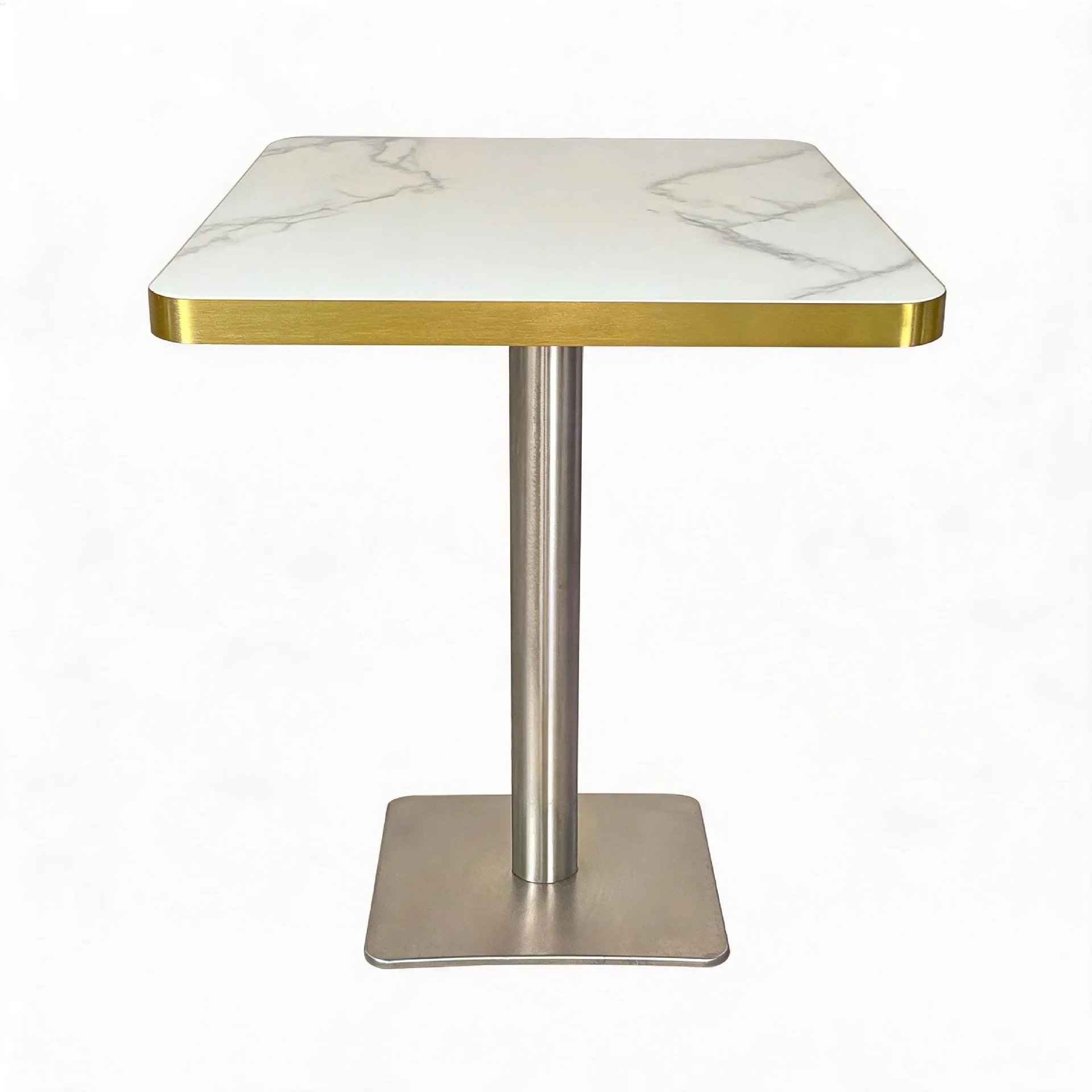 Commercial Hotel Cafe Hotel Premium Coffee Table Negotiation Table Aluminum Alloy Hemming Slate Dining Table