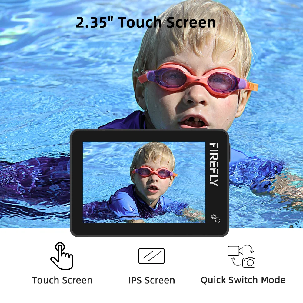NEW Factory Custom 4K60fps 1080p Action & Sports Camera 30M Underwater Waterproof for Youtube Vlogging 150 Wideangle Motion Vid