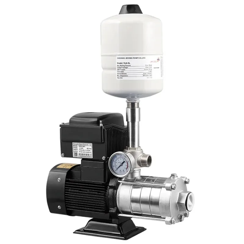 Intelligent VFD Controlled 7.5hp Household Horizontal Water Pressure Booster Pump Booster Pump With 8L 24L Tank