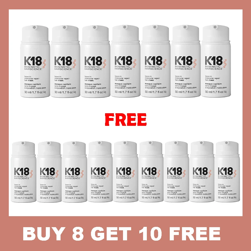 K18 Original Hair Mask Leave-in Keratin Repair Molecular Hair Damaged Dry Frizzy 4 Minutes Treatment Hair Care Condition 50ml