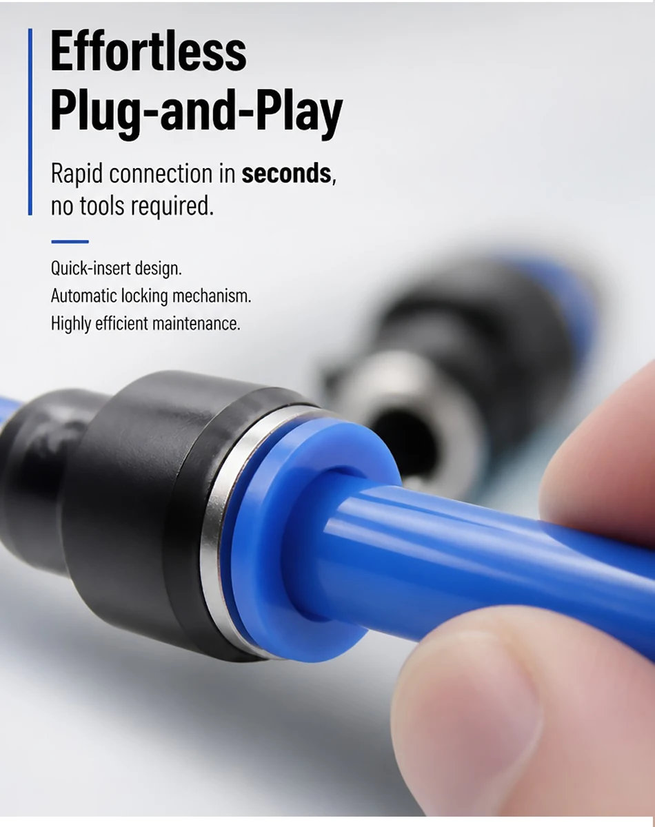 5PCS Pneumatic Fittings Plastic Connector PG 4mm 6mm 8mm 10mm 12mm For Air water Hose Tube Push in Straight Gas Quick Connectio T&I Online Store