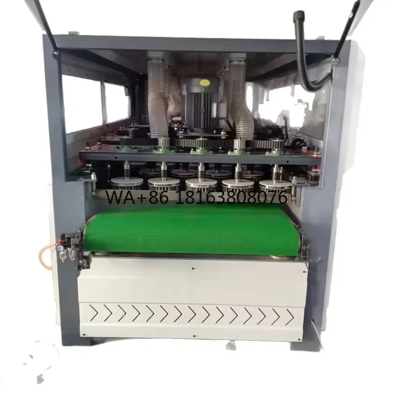 Woodworking Adsorption Short Material Grinding & Polishing Machine, Double-Side Sander for Aluminum Alloy Doors & Windows