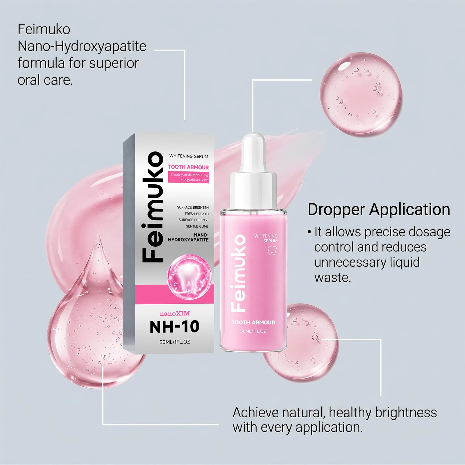 Teeth Whitening Serum Gentle Stain Remover Remove Coffee Smoke Yellow Teeth No Sensitivity Fresh Breath Oral Care Essence