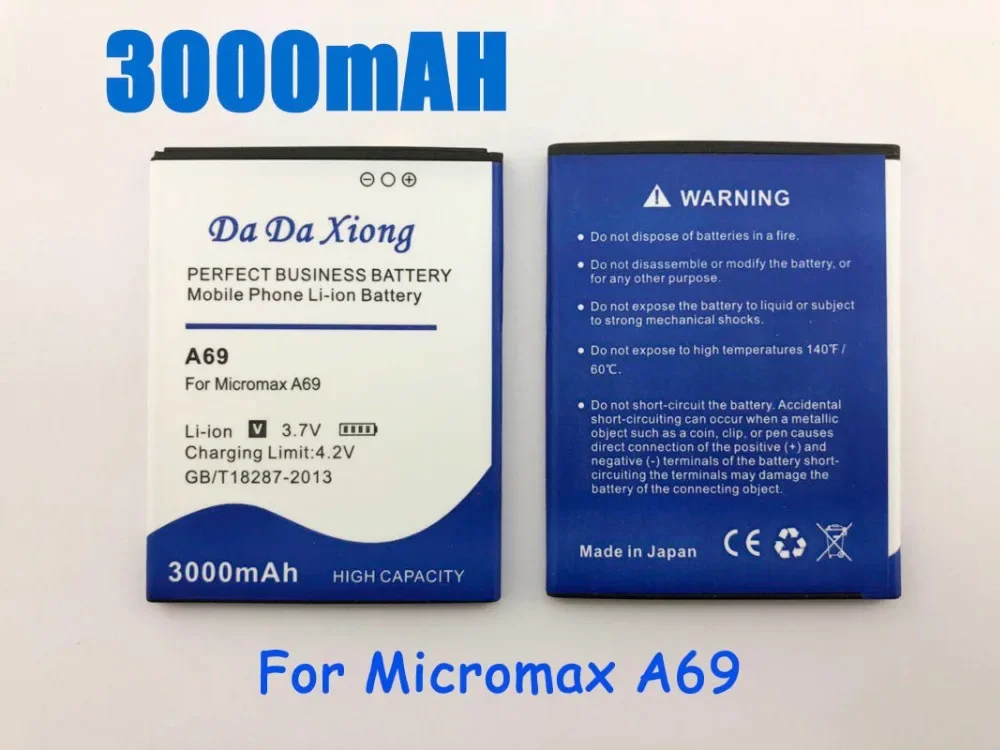

For Micromax A69 Battery High Quality 3000mah Accumulator