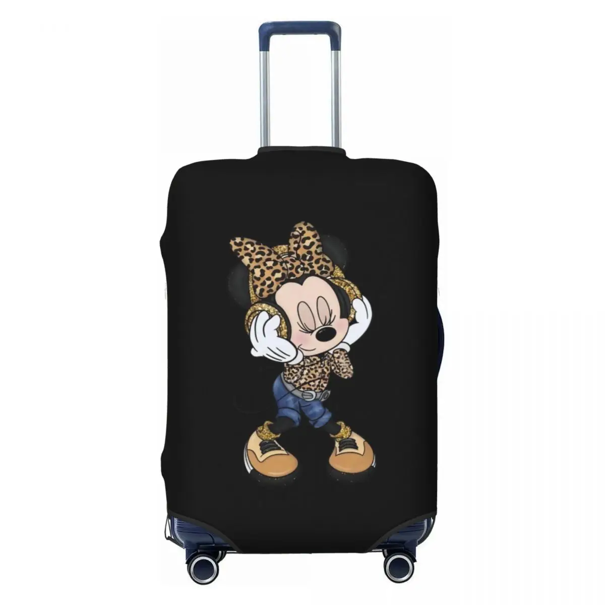 

Custom Mickey Mouse Music Luggage Cover Elastic Travel Suitcase Protective Covers Suit For 18-32 inch