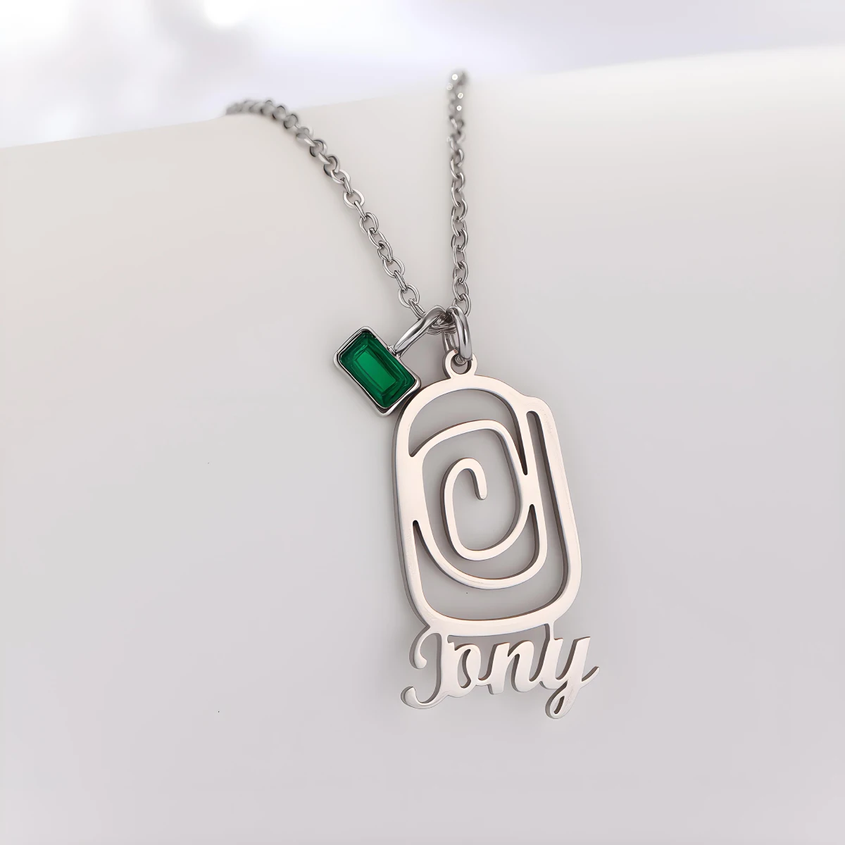 

Todorova Custom Name New Spiral Swirl Pendant Necklace Stainless Steel Geometric Fashion Jewelry Birthday Gift for Women