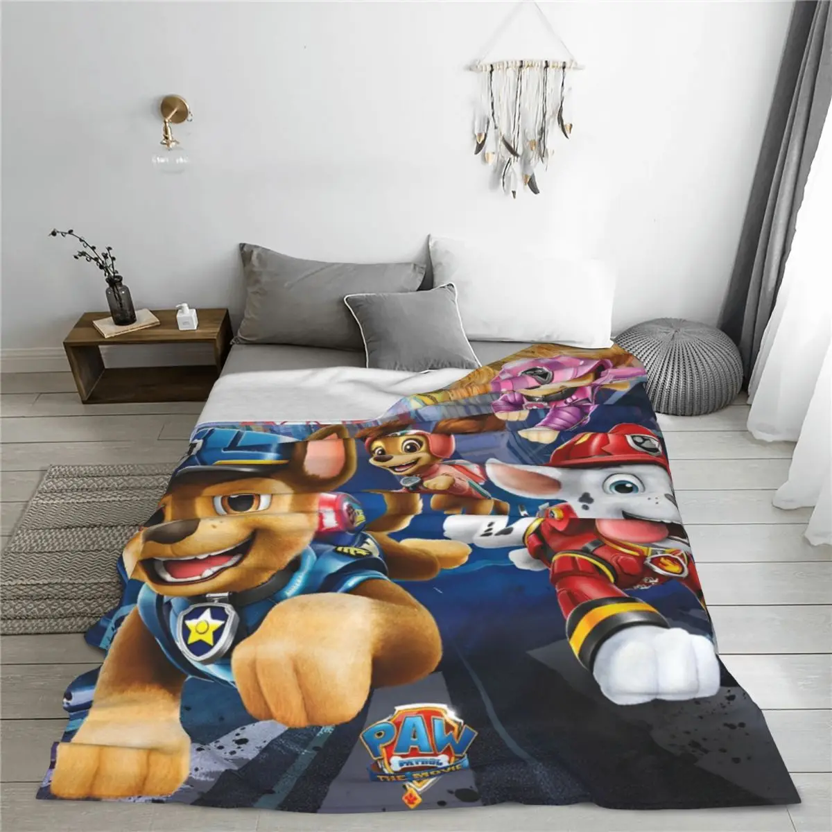 Cute Cartoon P-Patrol Dog Blanket Marshall Chase Rubble Wool Throw Blanket Bedroom Sofa Personalised Soft Warm Bedspread