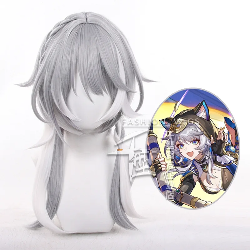 Cipher Wig Women Game Honkai Star Rail Cipher Cosplay Wigs Cifera 55cm Long Synthetic Hair Halloween Party +Wig Cap