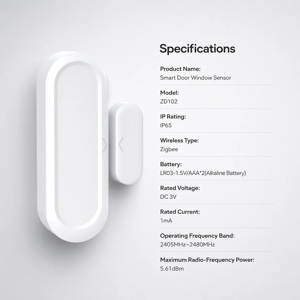 Zigbee Door Window IP65 Waterproof Detector Wireless Magnetic Contact Security Sensor APP Notification Alarm Zigbee Hub Required view 6