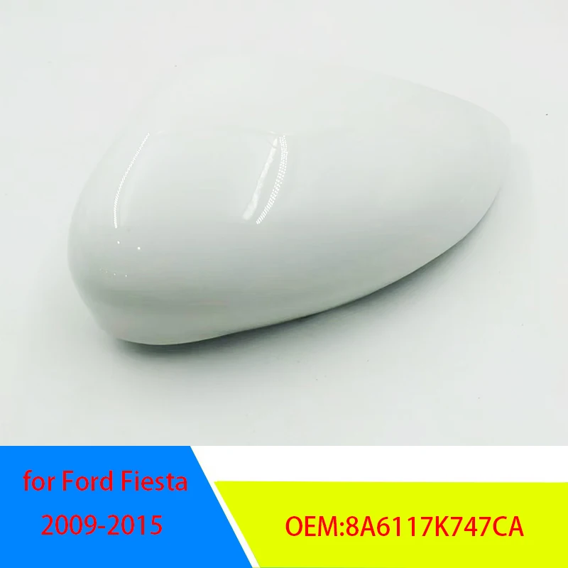 White Left & Right Rear View Mirror Cover Side Wing Mirror Cover Cap for Ford Fiesta 2009-2015 1594546 8A6117K747CA