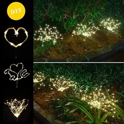 Christmas Decoration Party Wedding New Years Decor Solar LED Firework Light Outdoor Waterproof Garden Solar Garland Fairy Lights