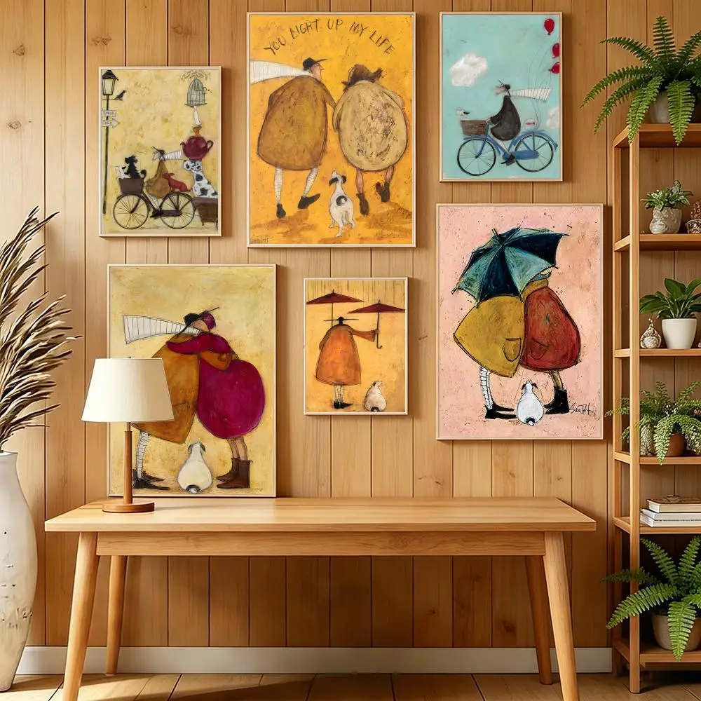 Classic S-Sam Toft Art Painting Calligraphy Canvas Wall Art for Bedroom & Living Room Decor | Home Gift Painting