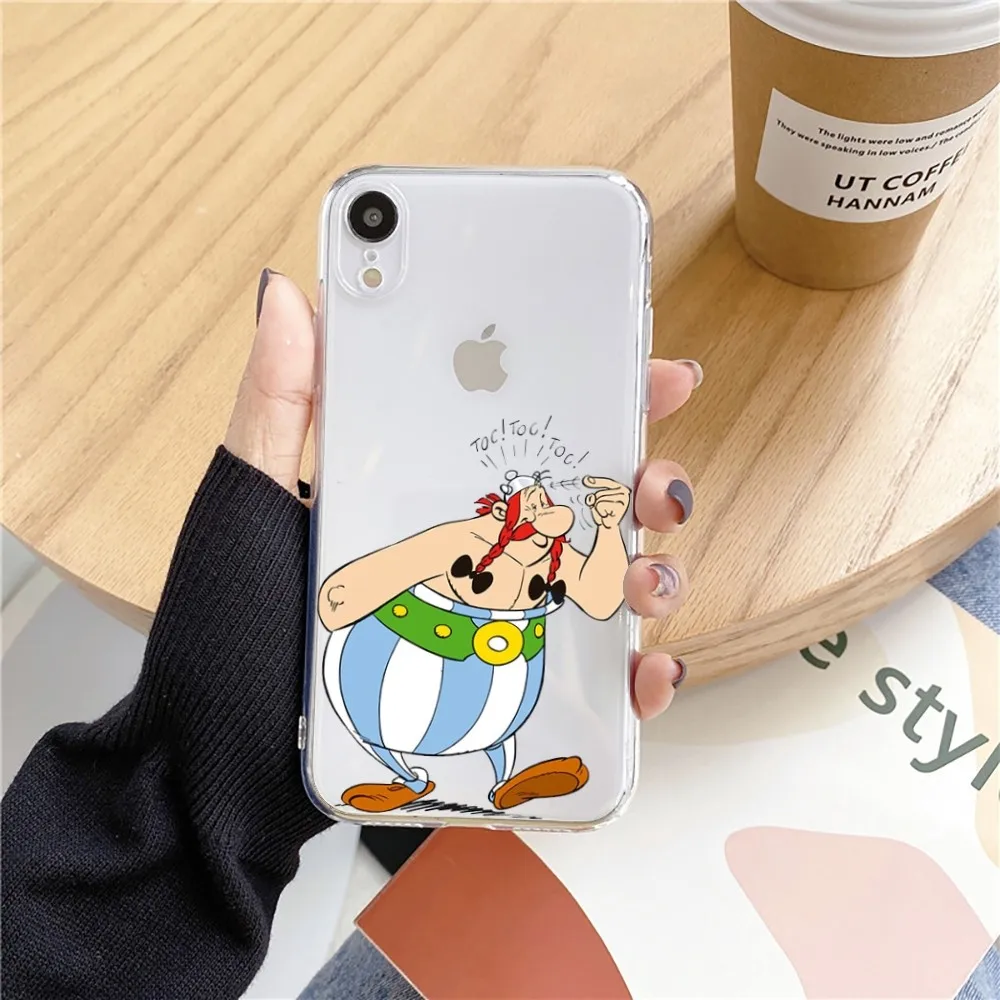 A-Asterix And Obelix Phone Case For Iphone 15 11 13 14 Pro Max 7 8 Plus X Xr Xs Max Se2020 12mini Transparent Cover