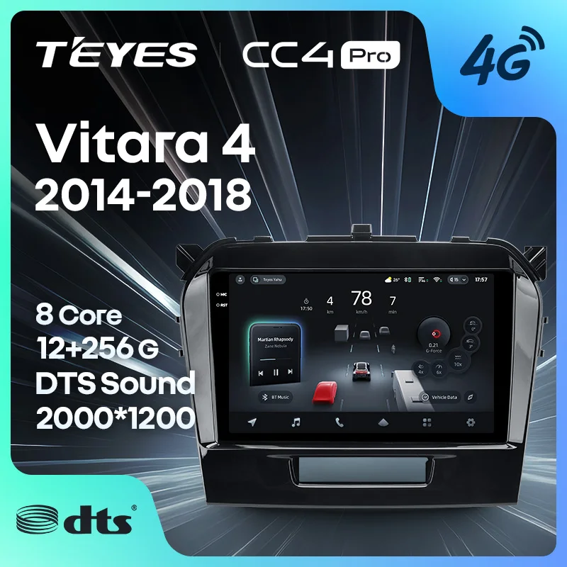 

TEYES CC4 PRO For Suzuki Vitara 4 2014 - 2018 CarPlay Radio Multimedia Stereo Car play Android Auto 2DIN Autoradio