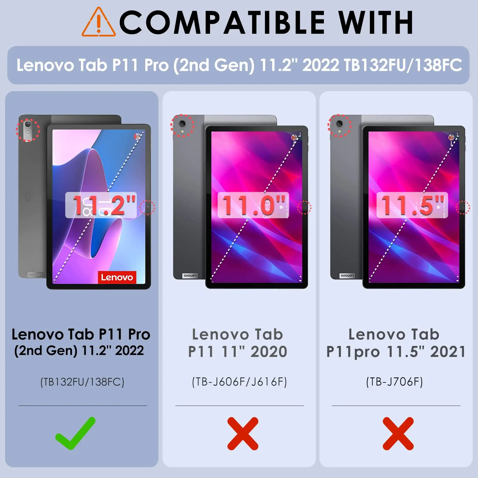 Case for Lenovo Tab P11 Pro 2nd Gen 2022 11.2