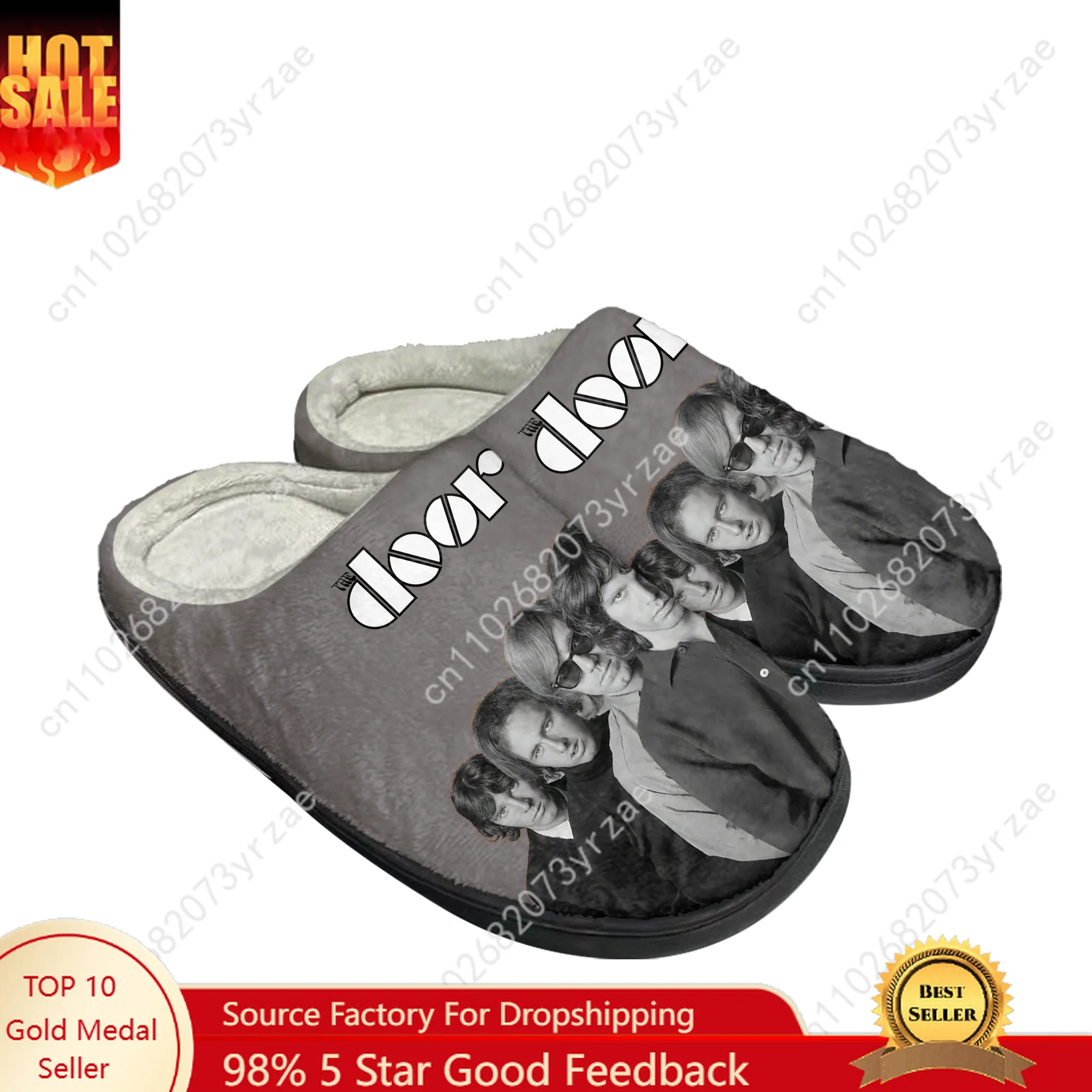 

The Doors Cotton Shoe Family Slipper Men Women Teenagers High Quality Personalized Plush Indoor Casual Warm Shoes Custom Slipper