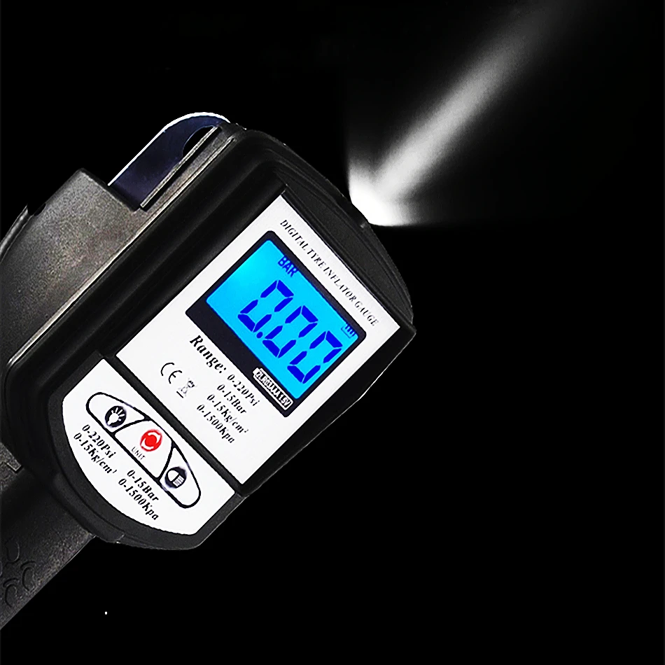 High-precision Digital Tire Inflation Gun Four-in-one Tire Pressure Gauge Tire Fast Inflator Tyre Pressure Monitoring Tool