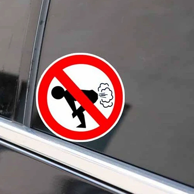 Interesting No Farting Car Sticker Funny Ass PET Decal Car Styling Auto Decors