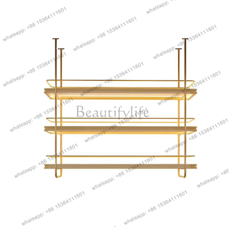 Storage Restaurant Display Cabinet Showcase Cocktail Metal Cellar Alcohol Cabinet Shelves Nordic Arredamento Bar Bar Furniture