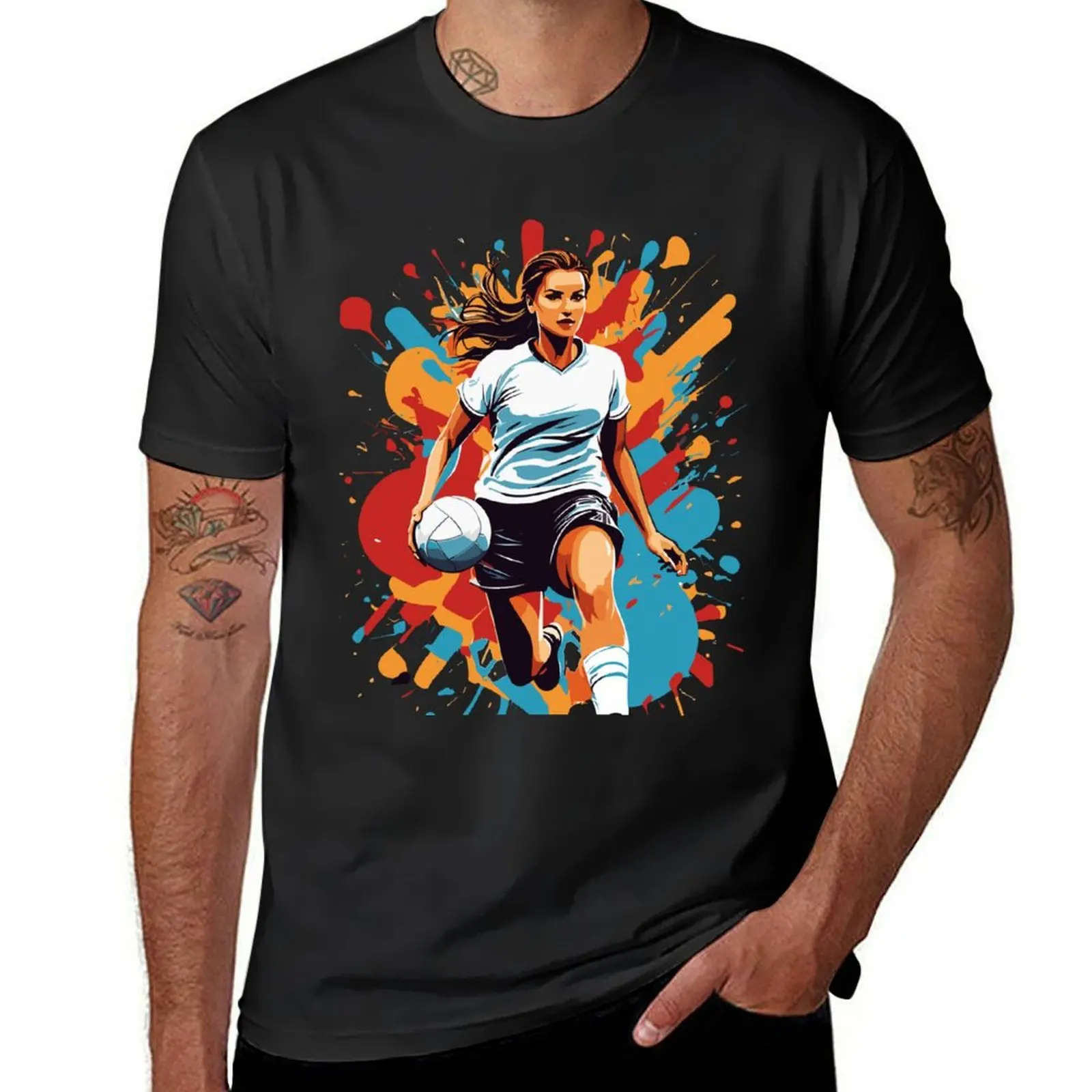 

Handball player streetwear iconic style T-Shirt kawaii clothes anime clothes plain sports fans mens graphic t-shirts