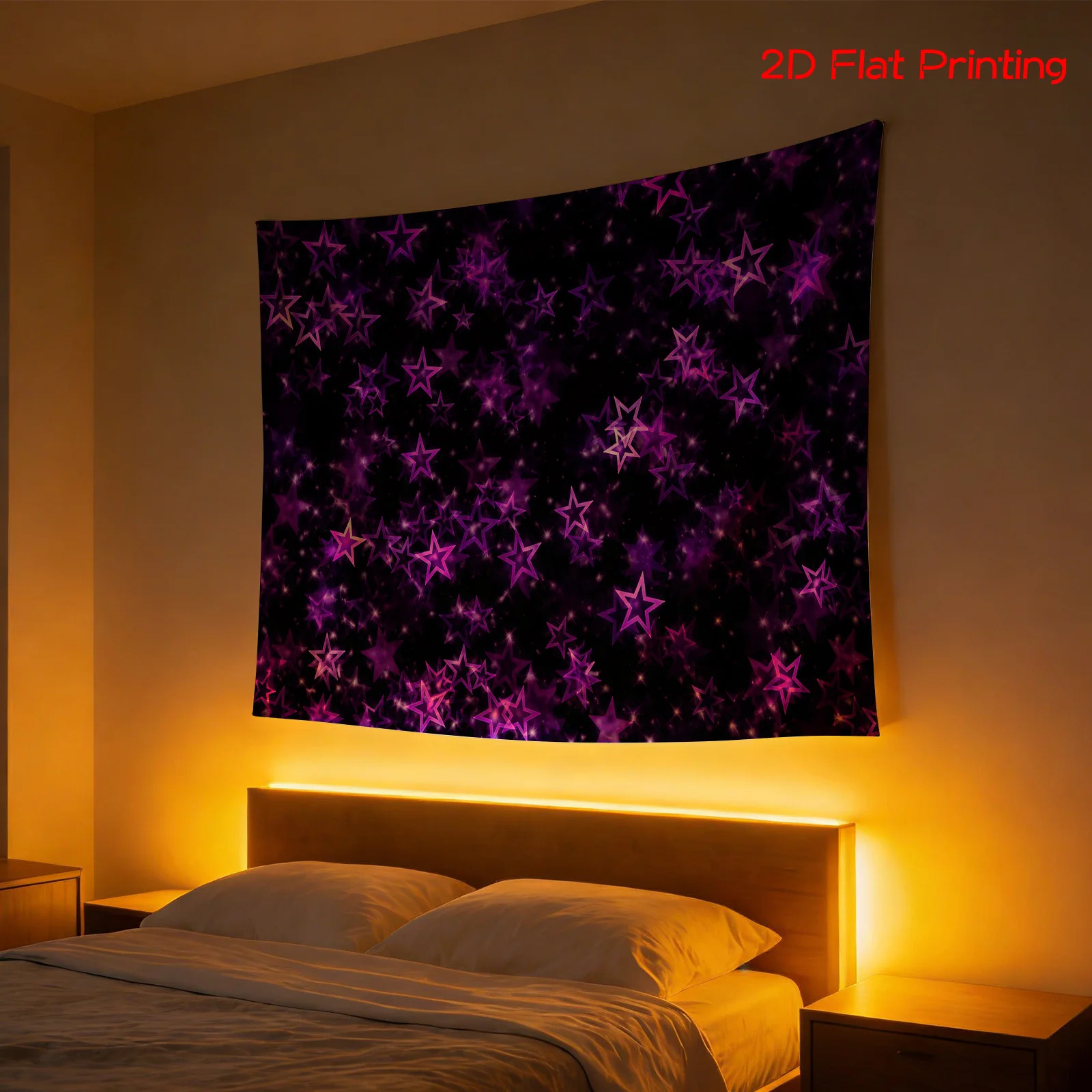 Large Galaxy Star Tapestry Wall Hanging Deep Purple Cosmic Space Nebula Art Bohemian Aesthetic Decor for Living Room Bedroom Hom