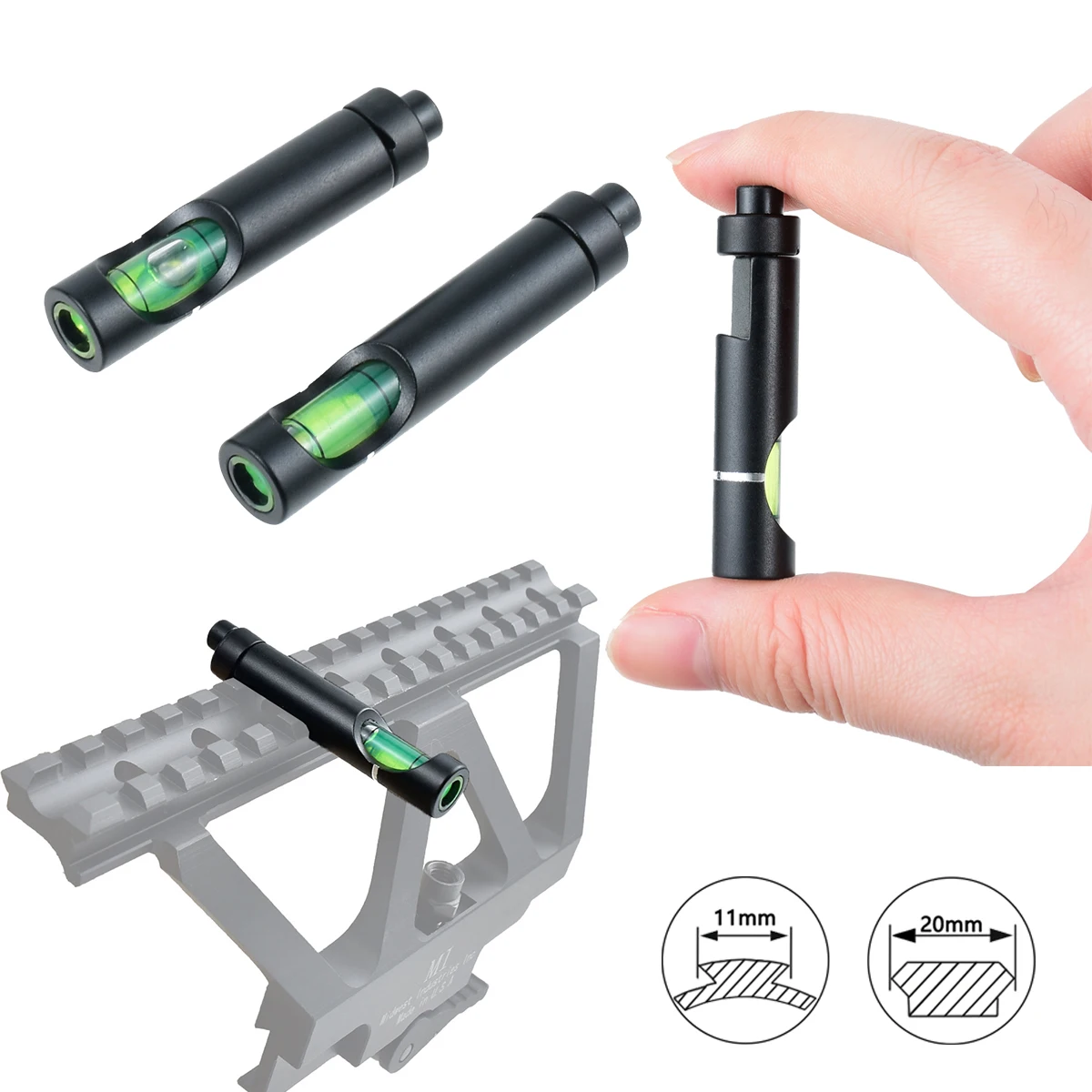 Tactical 11/20mm Scope Universal Spirit Bubble Level Balance For AK47 MI Side Mount 11mm/20mm Picatinny Rail Scope Adapter