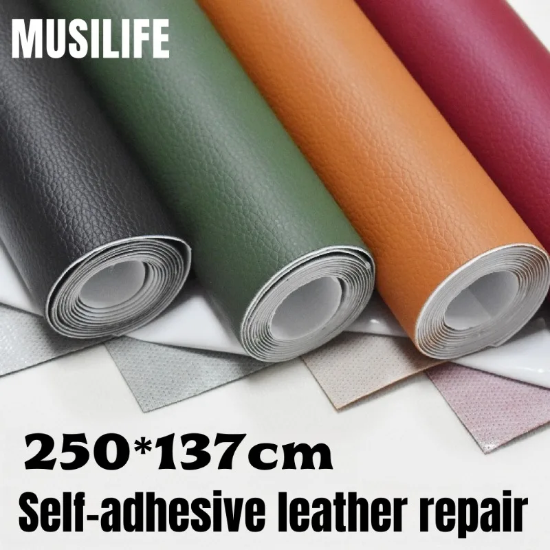 

250X137CM Self Adhesive Leather Repair Patches High Viscosity Leather for Sofa Chair Car Seat Repair PU Leather Tape Home Decor