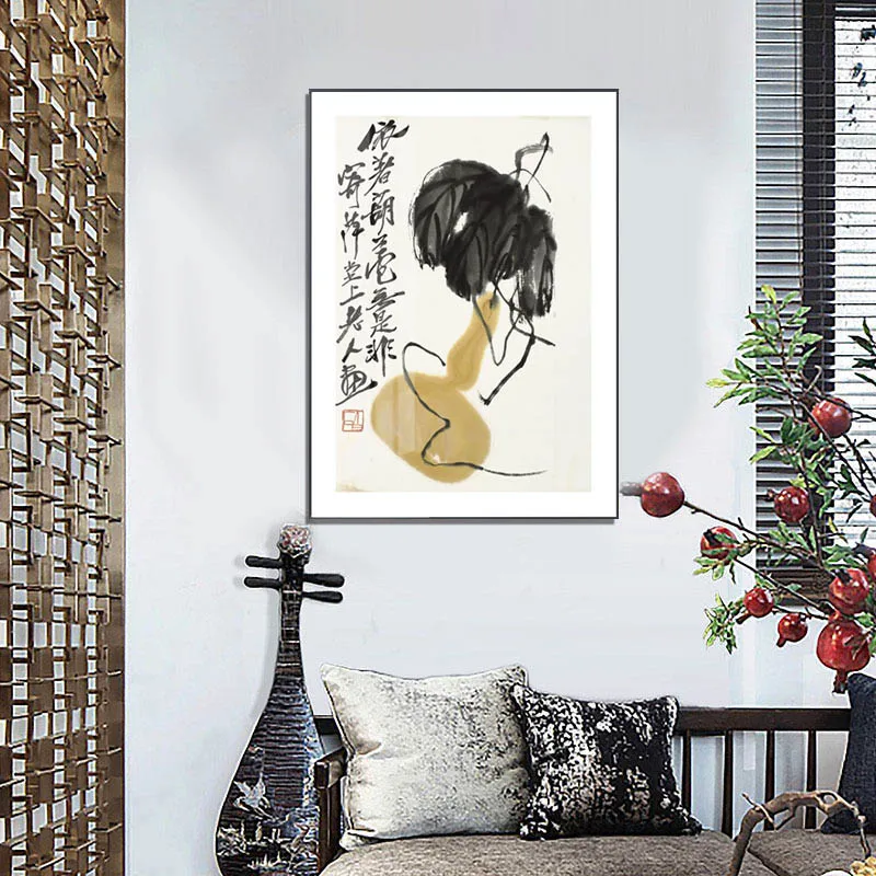 

Chinese Ink Retro plant Landscape posters prints canvas paintings wall art for living room decor for bedroom aesthetic Artwork