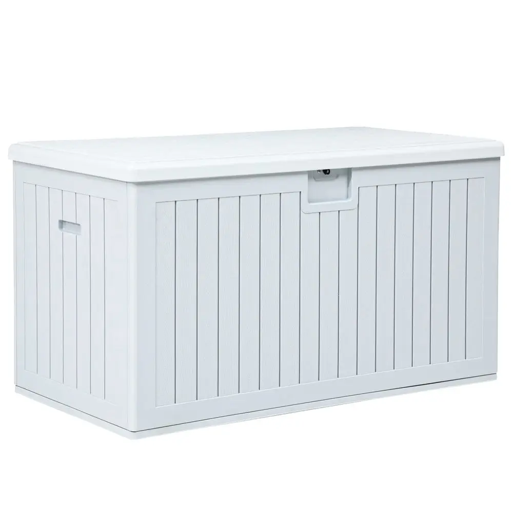 

150 Gallon DoubleWall Deck Box with Side Handles, Outdoor Large Storage for Patio Furniture Cushions, Garden Pool Accessories,