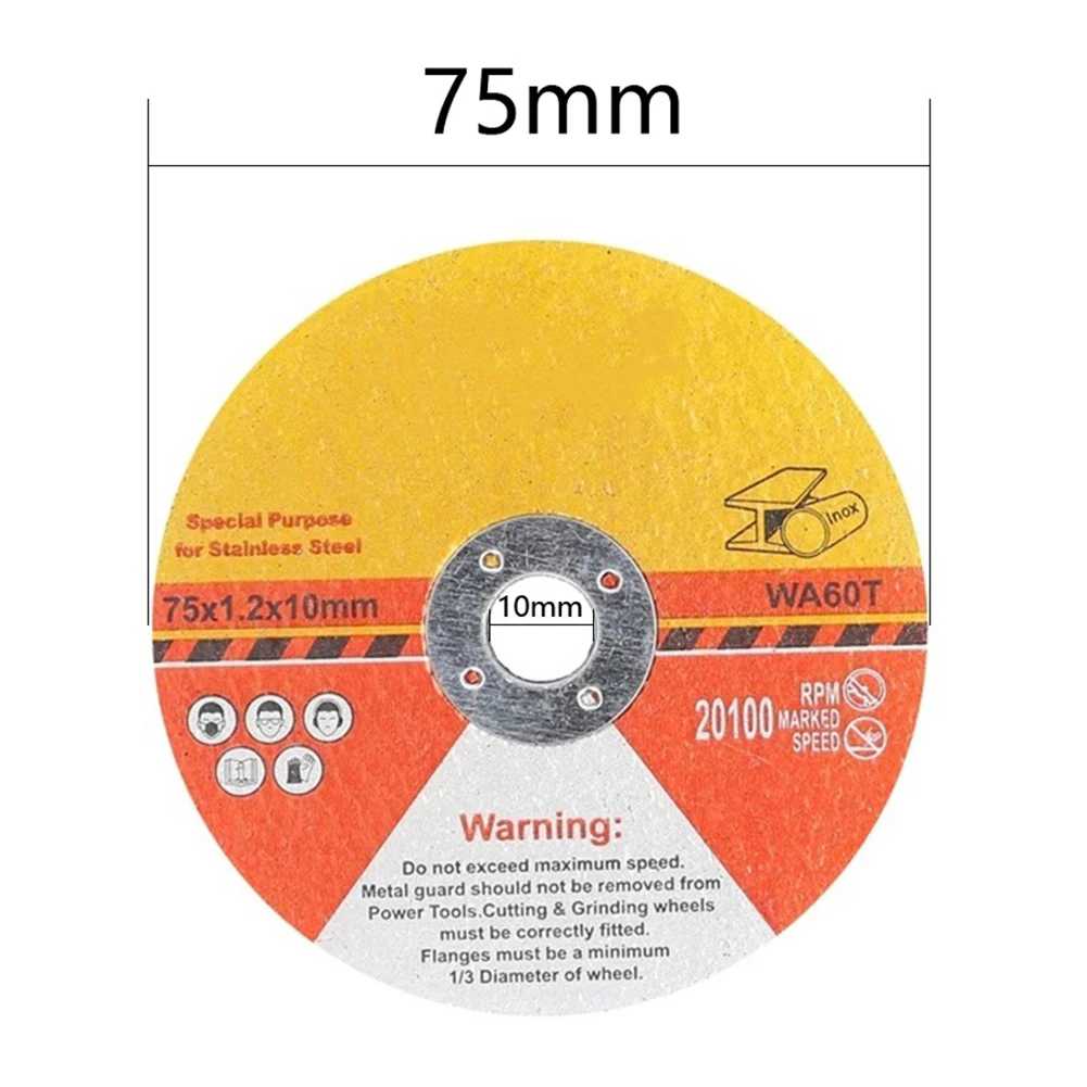 Disco da taglio per mola circolare in resina da 3 pezzi da 75mm per smerigliatrice angolare per disco da taglio in acciaio inossidabile