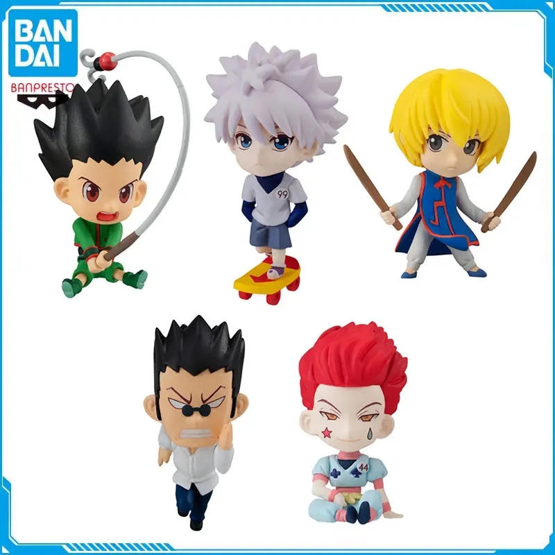 Bandai Original HUNTERxHUNTER Gashapon Toys Hisoka Full Set Action Figure Adverge Motion Kids Toys Collectible Home Ornaments