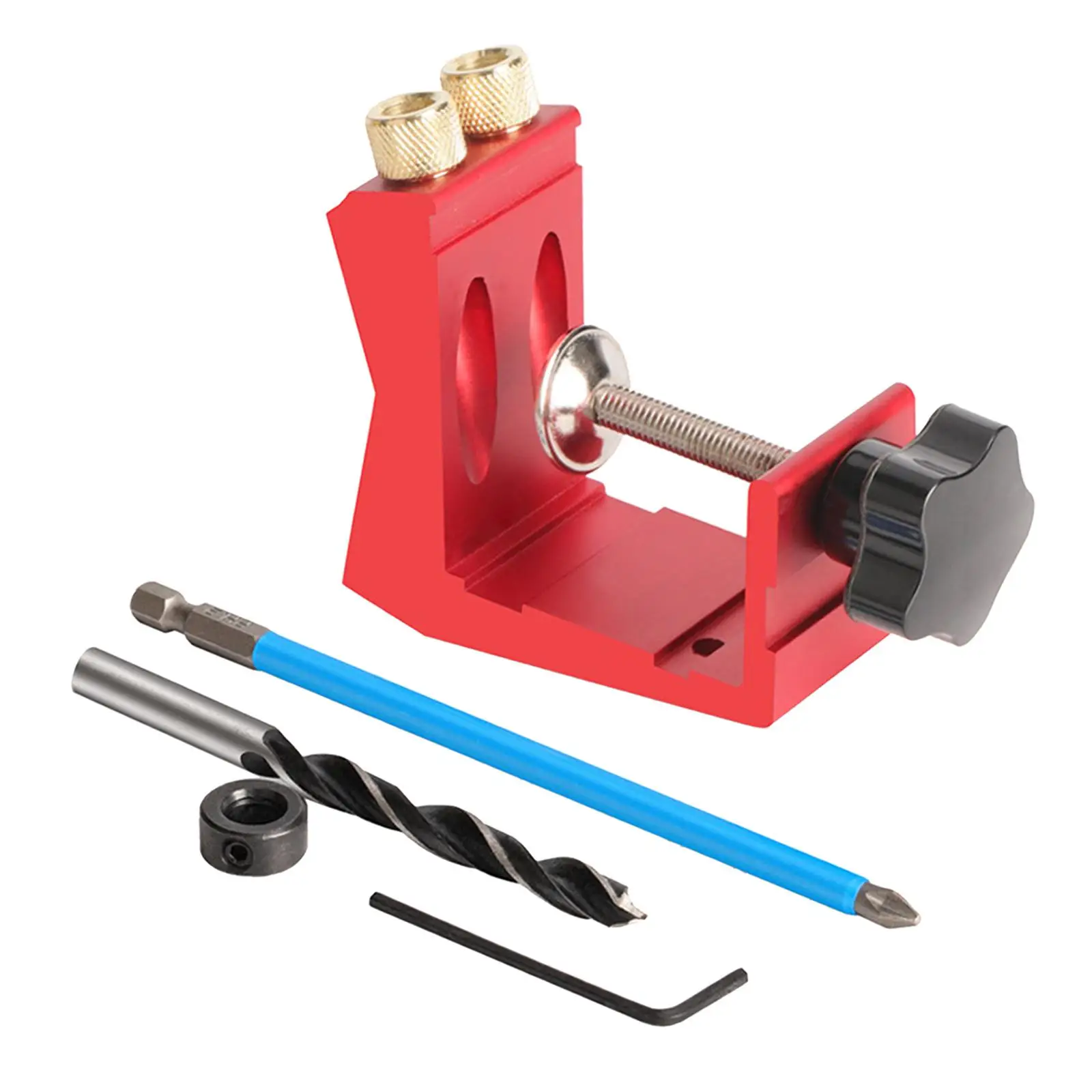 

Portable Woodworking Oblique Hole Locator Tools Hole Jig Kit 15 Degree Angle Positioner Hole Digging Carpentry Tools