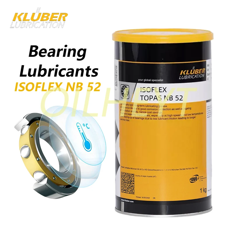 Kluber NB52 Rolling and Sliding Bearing Grease with Good Corrosion Resistance,anti-oxidation,anti-aging Stability.