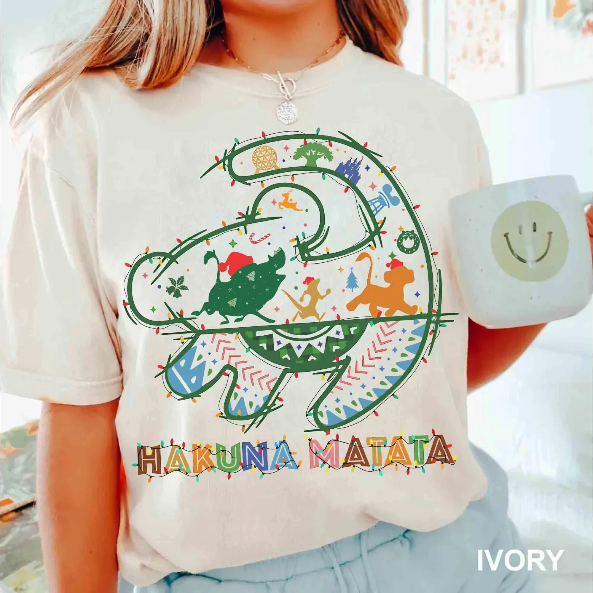 

Women‘s Lion King Animal Kingdom Christmas T-Shirt Streetwear Pure Cotton Short Sleeve Unisex Oversized Loose Casual Stylish