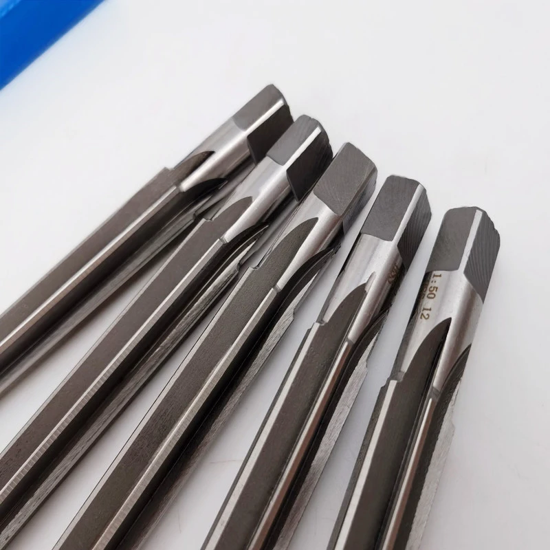 1:50 Taper Reamer HSS High Speed Steel Lengthen Straight Shank Hand Reamer 3-12mm Drilling Hole Tool