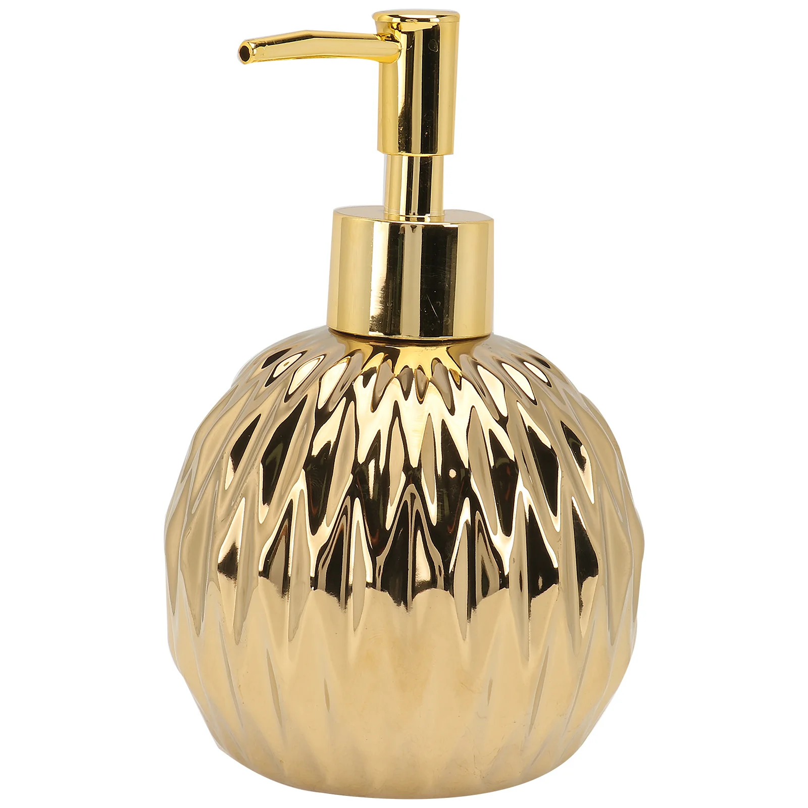 1Pcs Golden Press-Type Bottle Large Capacity Lightweight Leakproof Design for Travel Shampoo Body Wash Face Cleanser Dispenser