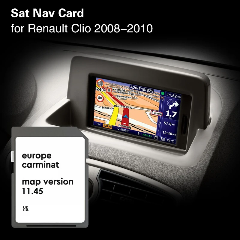 

Carminat 11.45 for Renault Clio 2008 2010 Vehicle Sat Nav GPS Memory SD Card Fitting In Europe Italy Finland Bulgaria