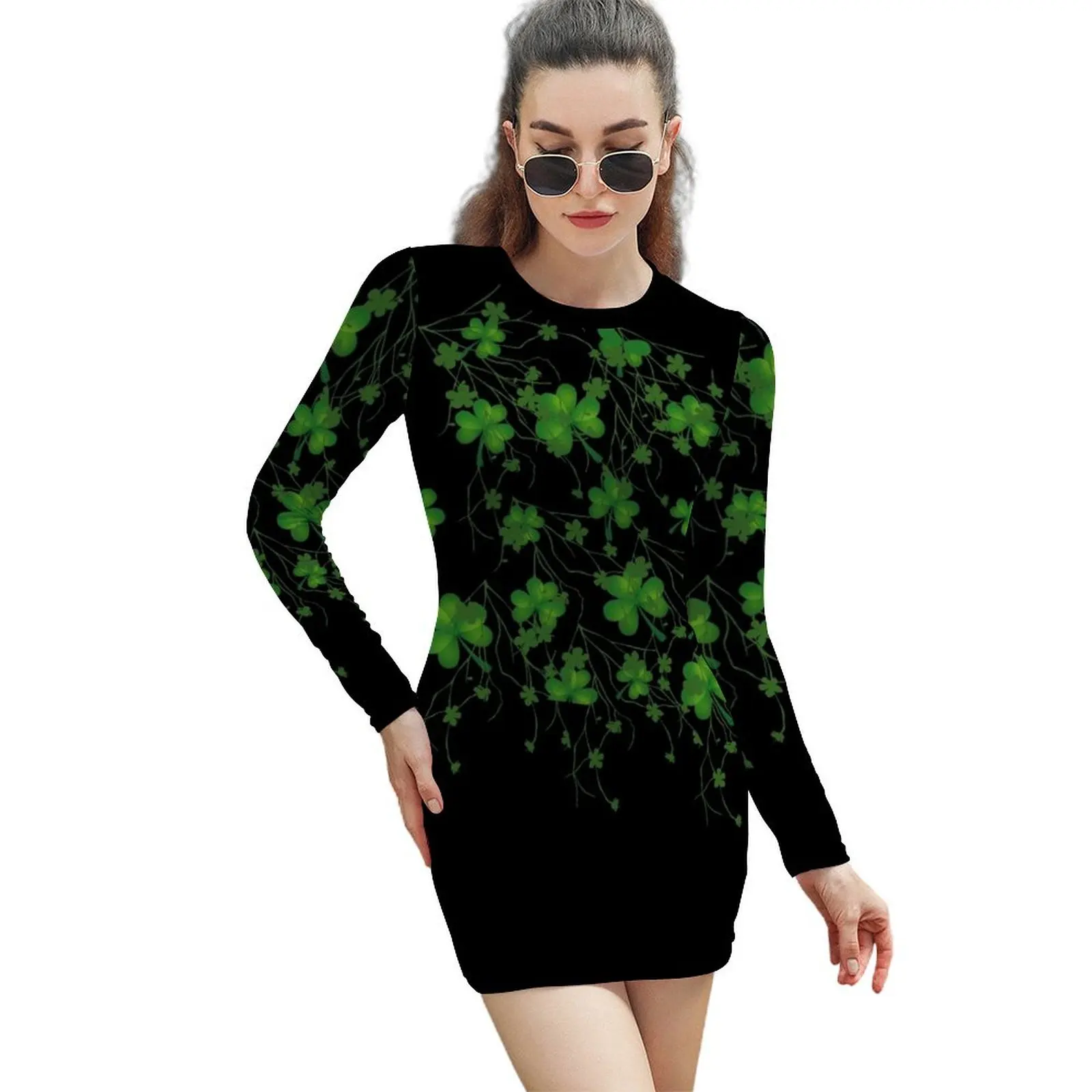 

Shamrock Web Tee/ Dress/ Leggings Long-Sleeved Sheath Dress evening dress ladies dress summer