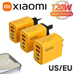 XIAOMI 120W Fast Fast Charger Type-C Quick Charge 3.0 USB Charger Adapter For iPhone Samsung Xiaomi PD USB Charger Fast Charging