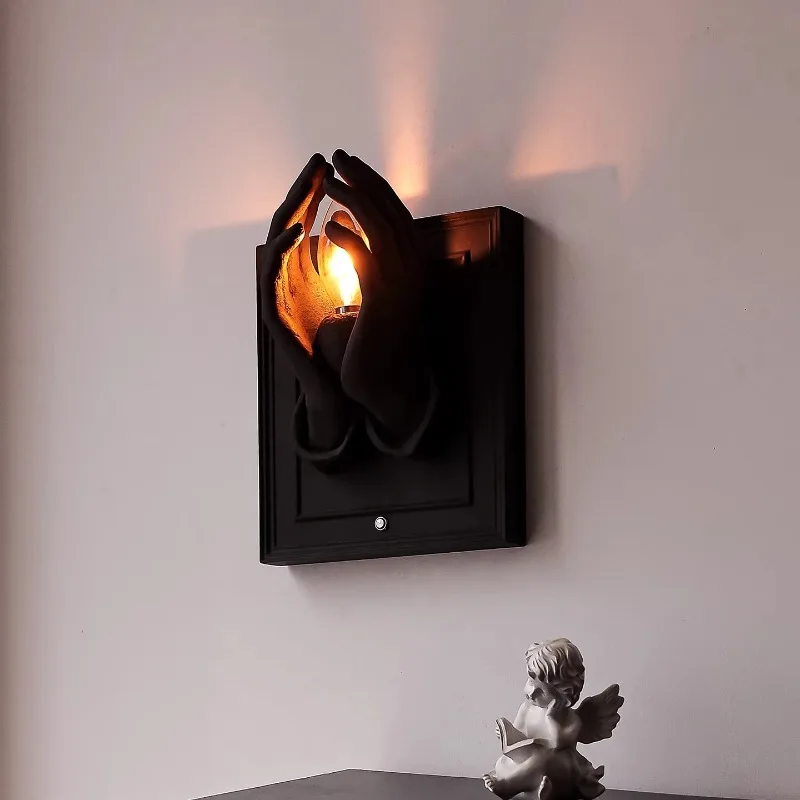 Japanese Designer Wall Lamps Prayer Hand Creativity LED Wall Sconces Bedroom Bedhead Homestay