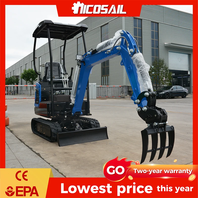 OKW12 1.2T Mini Excavator 1200kg Compact Small Digger CE EPA Approved Multi Purpose for Construction Landscaping Support Custom