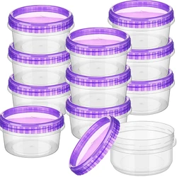 Plastic Freezer Containers for Food Storage, Twist Top Food Soup Storage Containers with Lids, Stackable, Reusable, Leakproof