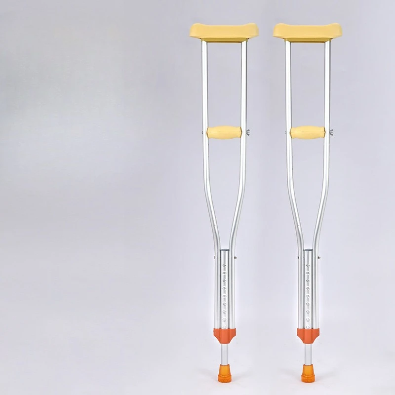 

Senior Mobility Crutch, Telescopic Adjustable Aluminum Walking Support, Anti-Slip Handle for Stability, Home & Medical Use Stick