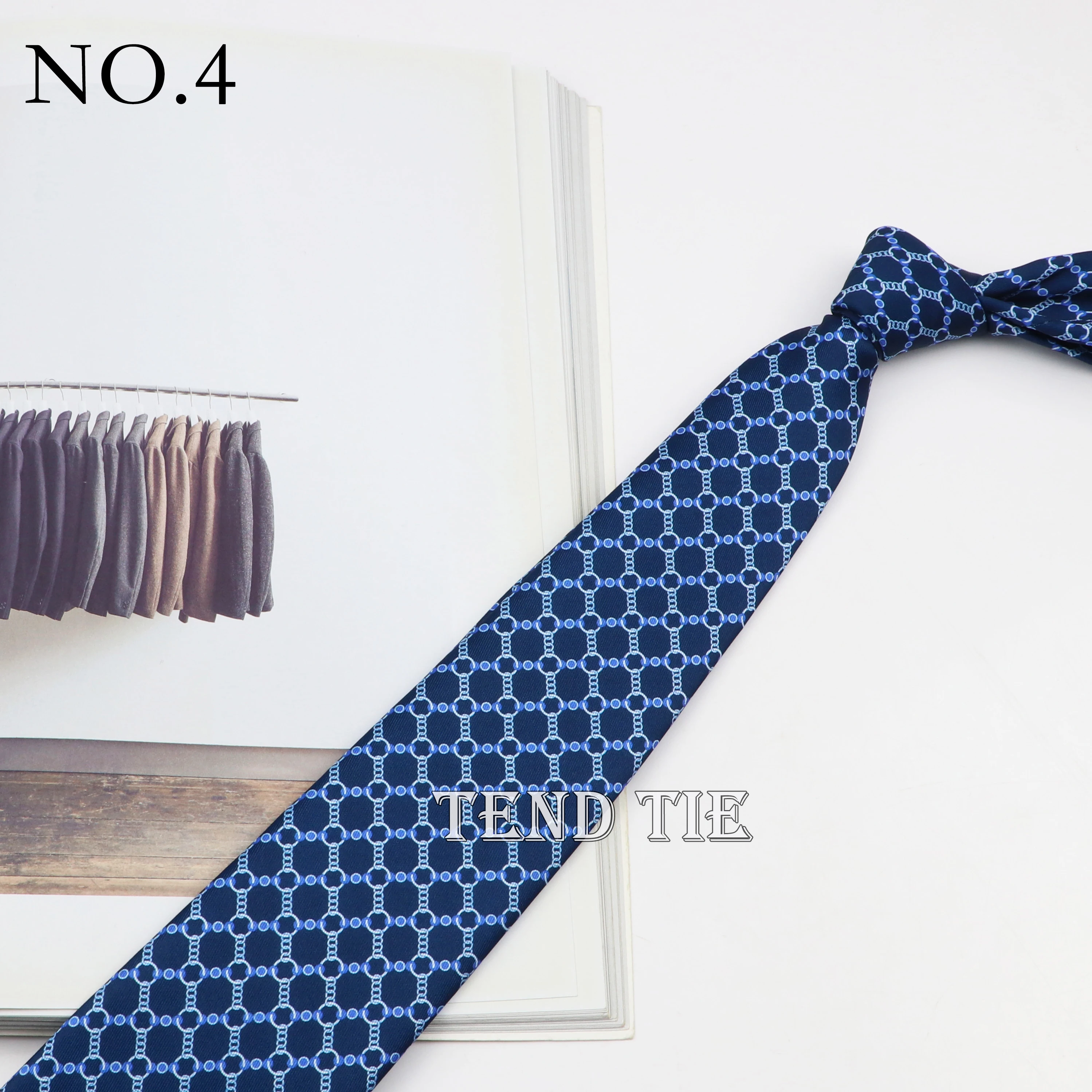 7.5cm Classic Men's Retro Pattern Tie Fashion Wedding Tie Soft And Comfortable 100% Micro Fiber