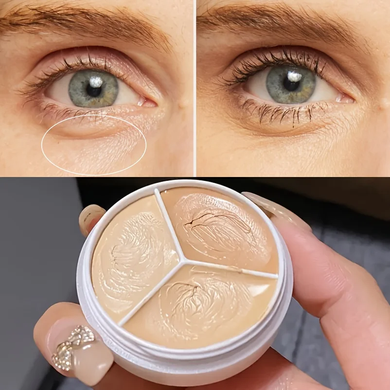 スポットニキビをカバーするための 3 色コンシーラー黒い目のサークル涙溝修復ファンデーションメイクアップとメイクアップメイクアップ