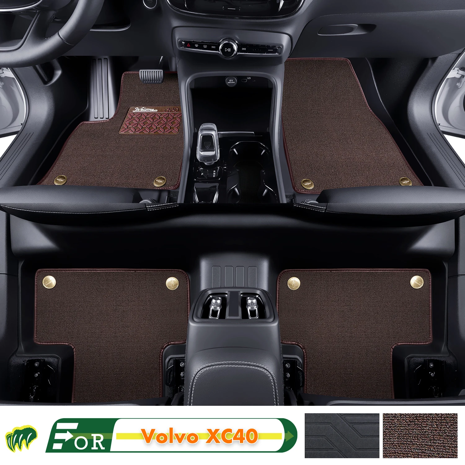 Left-hand Drive Car Floor Mat For Volvo XC40 2020-2024 Full Surround Foot Mat Automotive Floor Mat Interior Floor Liner