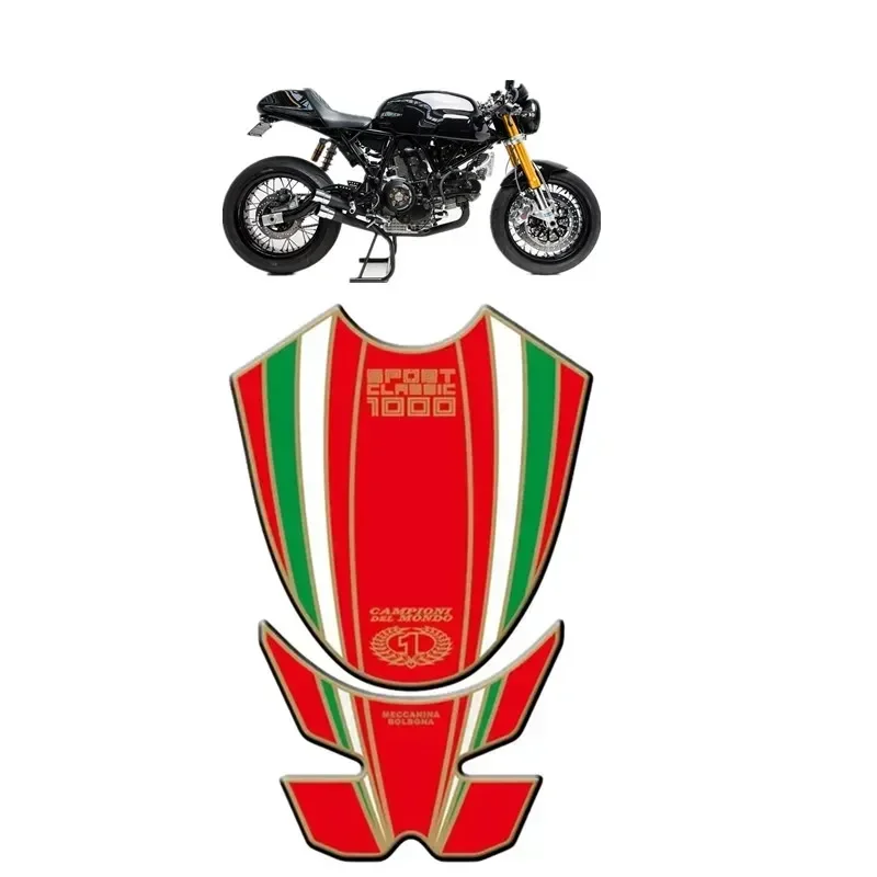 For Ducati Sport Classic 1000 2005-2009 Motorcycle Tank Pad Protector 3D Gel Sticker Decal - 3 Motor